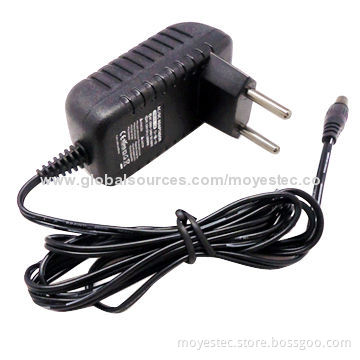 12V 1A CCTV camera power supply, 2-pin plug for Brazil available, CE marks